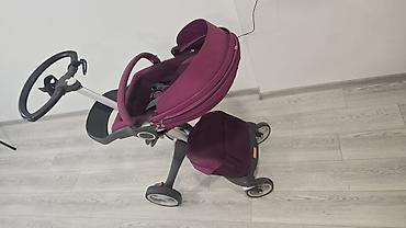 Modullu arabalar: Stokke marka uşaq arabası – tünd bənövşəyi rəng əlavə 0-6 ay lyulka — 4
