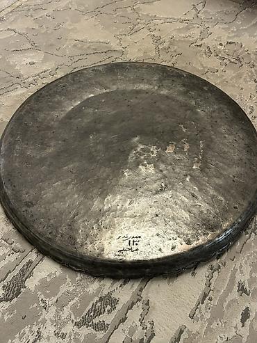divar üçün dekorlar: Misgərlik işi ilə hazırlanmış döymə metal sini/tray - Material: əl — 5