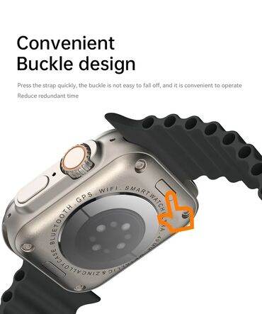 Smart saatlar: Smart watch hk8promax smart saat mult-functional smart watch ⌚ apple — 9