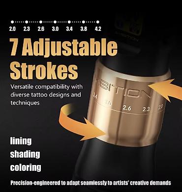 Ostali alati i mašine: Nova Ambition C3 tattoo mašinica sa podesivim stroukom od 2 do 4,2 mm — 6