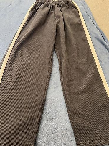 Unisex trikotaj şalvar – XL ölçü - Rəng: tünd boz (yanlarda krem lalafo.az -da Unisex trikotaj şalvar – XL ölçü - Rəng: tünd boz (yanlarda krem