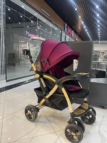 Коляски: Прогулочная коляска для детей, бордовая - Удобное сиденье с мягким — 7