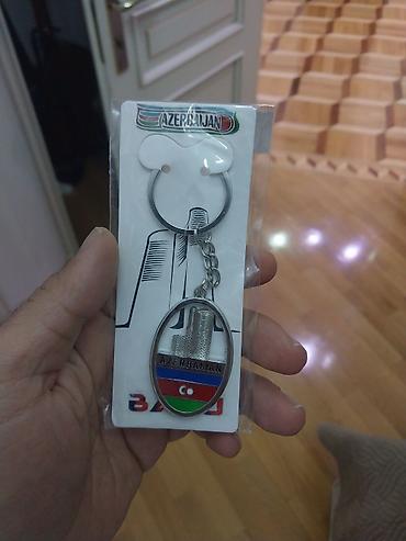 qiz ucun sepler: Açar asqısı – “Azerbaijan” suvenir - Material: metal ərintisi, parlaq — 1