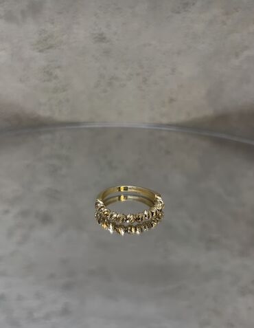 кольцо из бисера вишня: Кольцо, Желтое золото