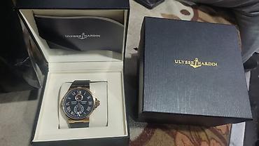 cayka qızıl saat: Ulysse Nardin kişi qol saatı – Marine üslubunda klassik dizayn - — 1
