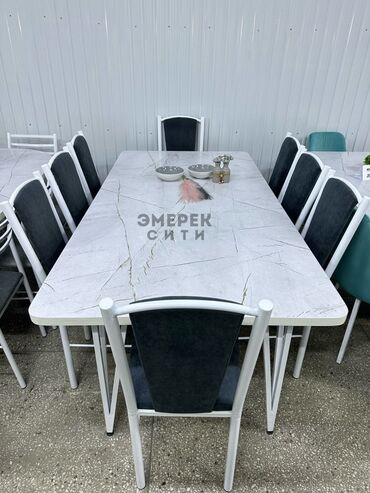 плетенные столы: Кухонный стол и стул, цвет - Серый