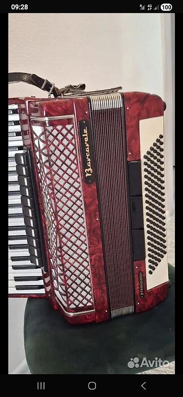 Аккордеоны: Аккордеон Barcarolle Prominenz, красный перламутровый корпус — 4