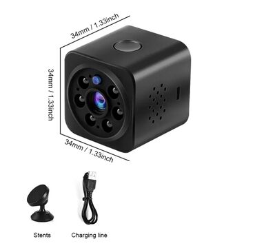 usb mikrofon: Mini Kamera 1080P Wi-Fi və Gecə Görmə Funksiyasına malik. 32 gb yaddaş