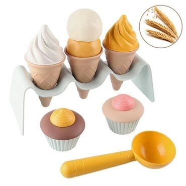 мир швабр: Детский набор для песочницы «Мороженое» (7 предметов) В песочный набор