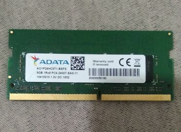 ram ddr2 notebook: Operativ yaddaş (RAM) ADATA, 8 GB, 2400 Mhz, DDR4, Noutbuk üçün, İşlənmiş