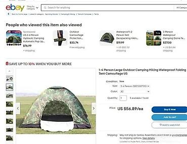 Oprema za kampovanje: Kamuflažni šator za kampovanje na otvorenom - Tip: kupolasti/dome — 2