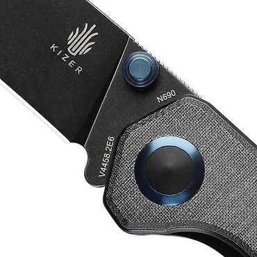 Охотничьи ножи: Складной нож Kizer Begleiter 2 сталь N690, Black Stonewashed, рукоять — 7