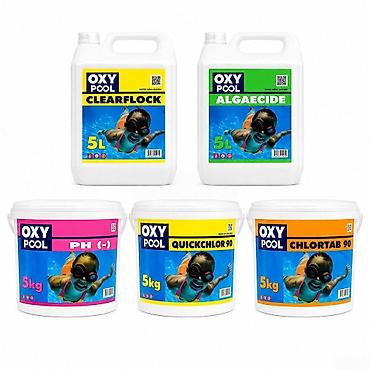 Məişət kimyəvi maddələri: Hovuz kimyasalı komplekt OXY Hovuz kimyasalı komplekt OXY 🟢 Rəsmi iş — 1