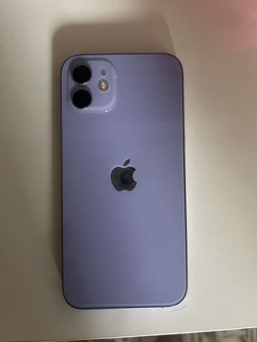 Apple iPhone: IPhone 12, 64 GB, Deep Purple, Simsiz şarj, Face ID, Sənədlərlə