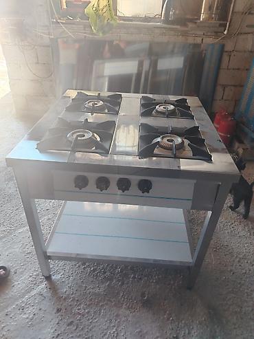 mini pec: Peşəkar mətbəx üçün paslanmaz poladdan qaz plitəsi - 4 güclü qaz — 2