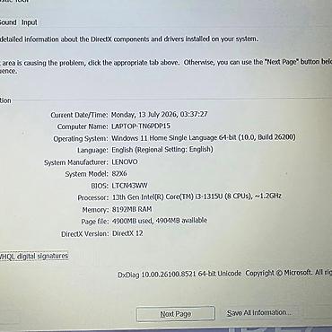 qrafik planşet irşad: Lenovo IdeaPad Slim 3 14IRU8 (82X6) – Abyss Blue rəng Texniki — 2