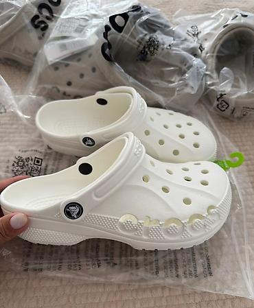 оригинал кроксы цена: Сабо, 38, 37, 37.5, Crocs, Новый, цвет - Белый, Платная доставка, Самовывоз — 3