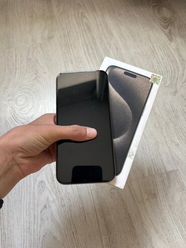 6 айфон: IPhone 15 Pro Max, Жаңы, 256 ГБ, Natural Titanium, Коргоочу айнек, Каптама, Куту, 91 %