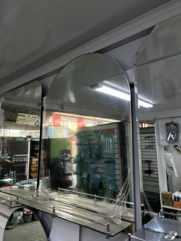 круглое зеркало: Парикмахерское зеркало с рабочей полкой - Большое прямоугольное