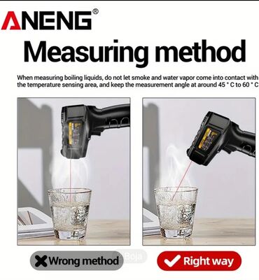 Termometri, termovizori: ANENG infracrveni termometar sa laserom (pištolj) - Opseg merenja: od — 10