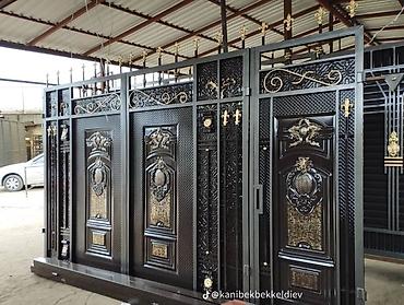 качели капля: Металлические уличные ворота (ковка/сварка), современные модели — 5
