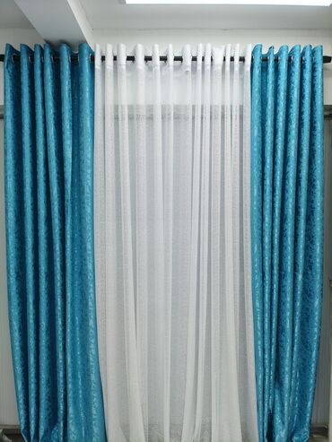 Шторы и занавески: Комплект штор, Велюр, С тюлем в комплекте, Готовое изделие, Для спальни — 9