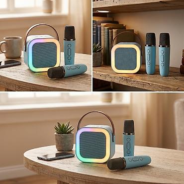 Bluetooth karaoke dəsti – portativ dinamik və 2 ədəd simsiz mikrofon lalafo.az -da Bluetooth karaoke dəsti – portativ dinamik və 2 ədəd simsiz mikrofon