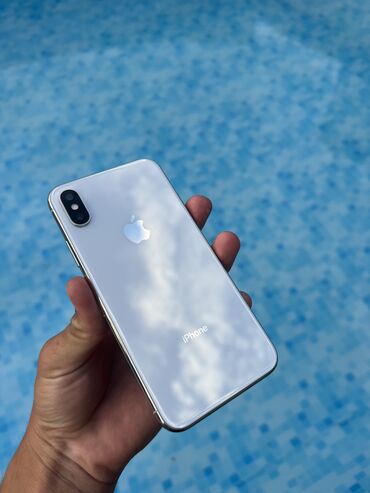 бу телфоны: IPhone X, Колдонулган, 64 ГБ, Ак, 100 %