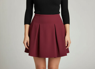 rozkloszowane spódnice z eko skóry: Stradivarius, Women`s skirt, size S