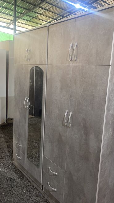 Шкафы для одежды: Шкафы 2 створчатые Эки эшик Эки коздуу шкаф Двух дверный Шифоньер — 10