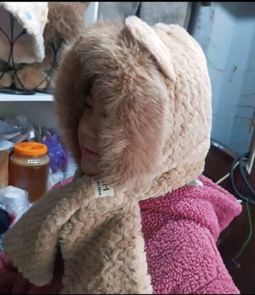 Шапки: Шапка, С ушками, Шерсть, Зима, С ушками, С шарфом, С помпоном — 6