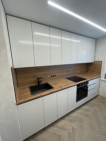 Кухонные гарнитуры: Кухонный гарнитур, Новый, цвет - Серый, ДСП, Бесплатная доставка — 43