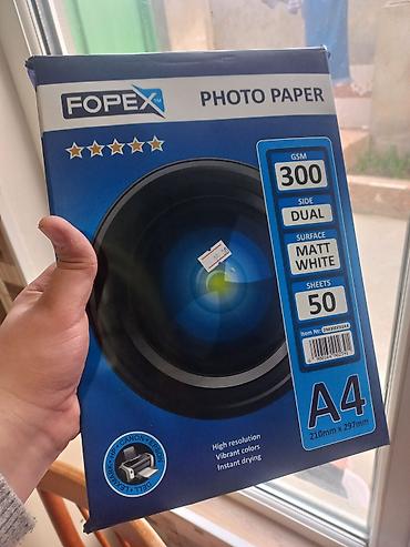 vatman kağızı olcusu: FOPEX Photo Paper – A4 ölçü (210 x 297 mm) Üzərindən sadəcə 1-2 vərəq — 1