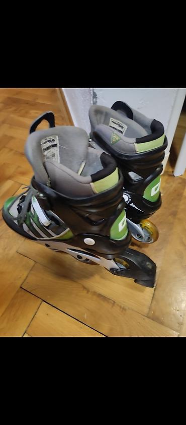 Roleri i rolšue: Roleri Power Slide – inline, 4 točka po cipeli. - Dizajn: crno‑zelena — 6