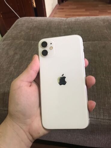 phone 11: IPhone 11, 64 GB, Ağ, Barmaq izi, Face ID