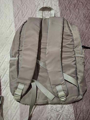 mekteb çanta: Gri rəngdə unisex bel çantası (ryukzak) - Material: hamar, suya — 2