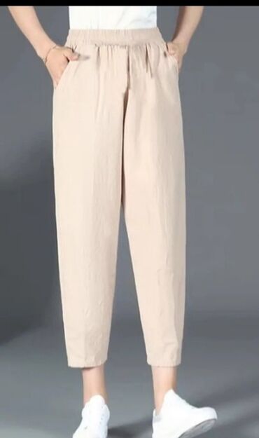 турецкие женские брюки: Күнүмдүк шымдар, Банандар, Пахта, Бели орто, Жай, L (EU 40), XL (EU 42)