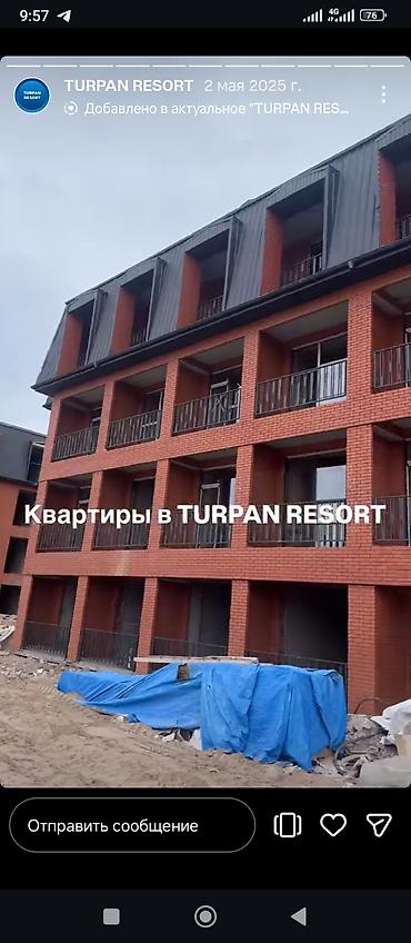 отель бишкек: 1 комната, 24 м², Индивидуалка, 2 этаж, ПСО (под самоотделку) — 1