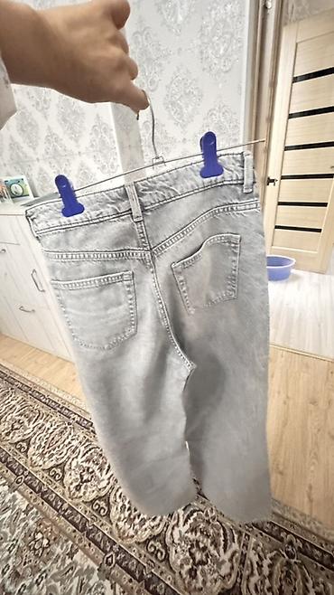 Жынсылар: Джинсы женские, укороченные, прямого кроя (culottes/straight crop) — 2