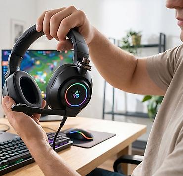 redmi 9 а: Зымдуу гарнитуралар, A4Tech, Колдонулган, түсү - Кара — 1