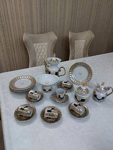 cay servizi: Çay dəsti, rəng - Qızılı, Farfor — 7