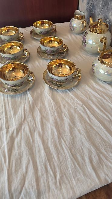 Uşaqlar üçün digər mallar: Çay sevizi. 6- nəlbəki, 6- fincan, 1- çaynik, 1- süd qabı, 1- şəkər — 2
