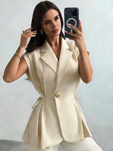 Sakoi: ✅Ženski bezrukavni sako – elegantan i moderno krojen prsluk-sako — 10