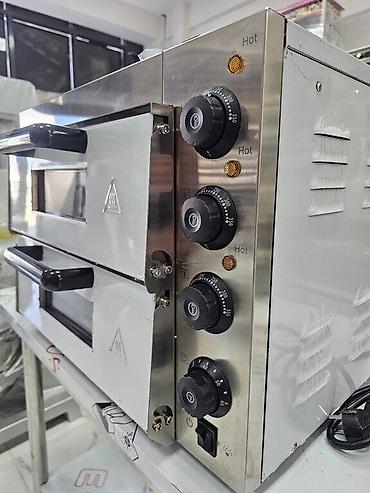 Elektrik sobalar: Pizza sobası 2 mərtəbəli pizza və lahmacun üçün daş ilə olan fırın İç — 4
