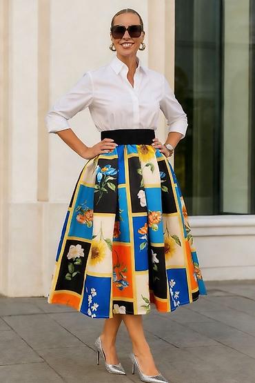 Suknje: 🔥Ženska midi suknja sa visokim strukom i bogatim A-krojem.
✅1750 din — 1