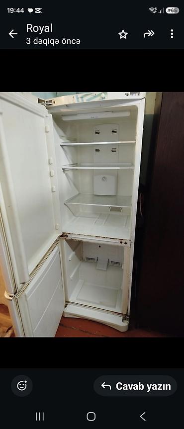 kolbasa soyuducu: Indesit soyuducu - Aşağıda dondurucu, yuxarıda əsas soyutma bölməsi — 1