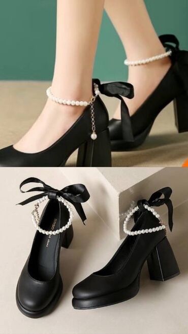 туфли замша искусственная: Туфли-лодочки на массивном каблуке с декоративными браслетами на