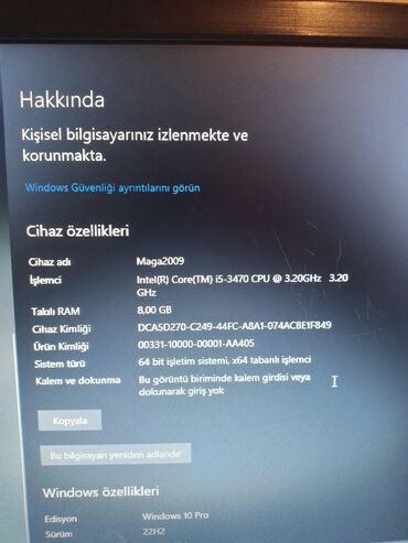 hdd: Masa Üstü İntel core i5 8 ram 1 T HDD 256 SDD GTA5 PUBG 90 FPS SABİT