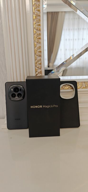 телефон сотка: Honor Magic 6 Pro, Колдонулган, 512 ГБ, түсү - Кара, 2 SIM, eSIM