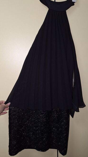 haljine do kolena: M (EU 38), L (EU 40), color - Black, Evening, Other sleeves